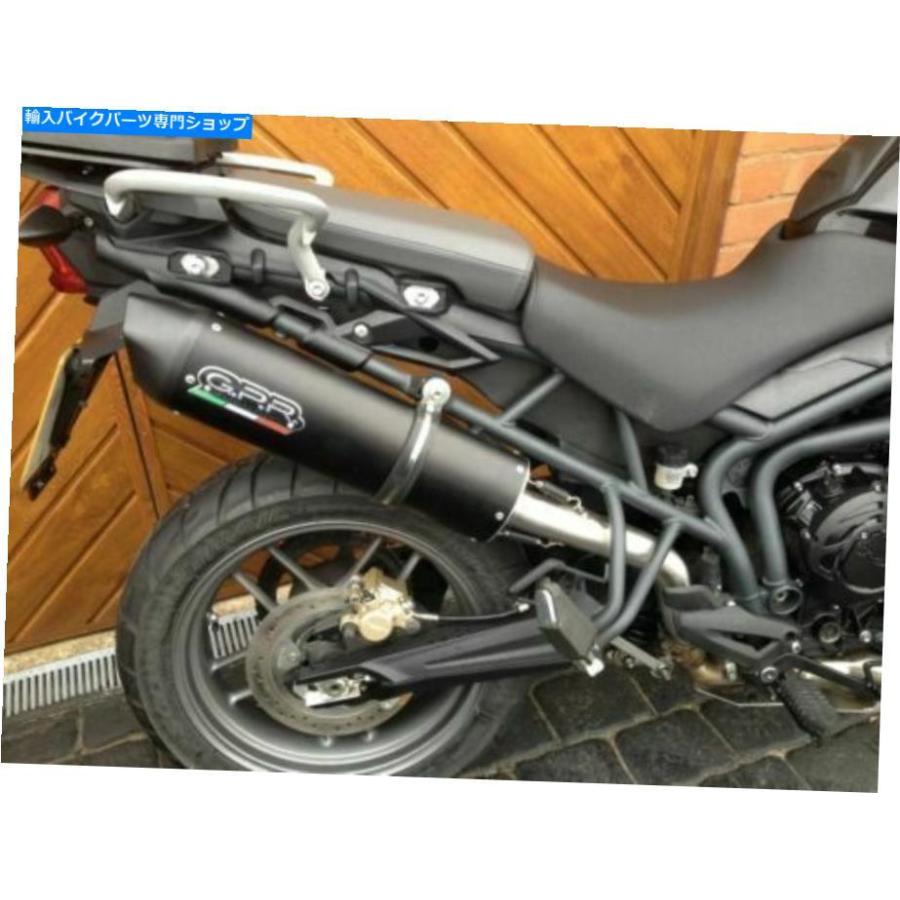 サイレンサー Triumph Tiger 800 2011/18デイパンのFurore Nero by GPRデイビーノーイヤリア - 一風変わったのかた書きを見せびらかすする TRIUMPH TIGER 800 20 車、バイク、自転車-マフラー