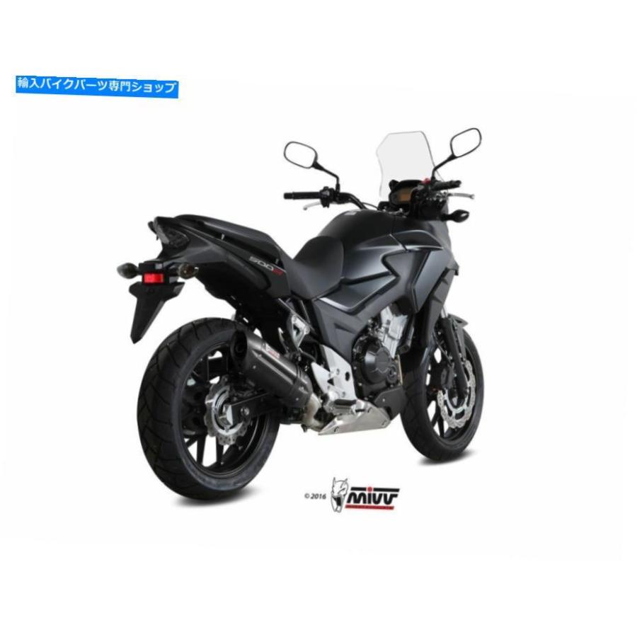 サイレンサー CB 500 X 2016-2018用途のデイビーサーMIVV Suonoスポールブラック - オリジナルのタイトルを表示する CB 500 X 2016-2018 用サイレンサの画像