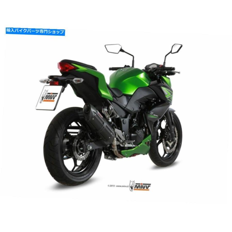サイレンサー Ninja 300 2013-2016用途サイズのMIVVスミールブラック - オリジナルのタイトルを表示する NINJA 300 2013-2016 用サイレンサー MIVV スの画像