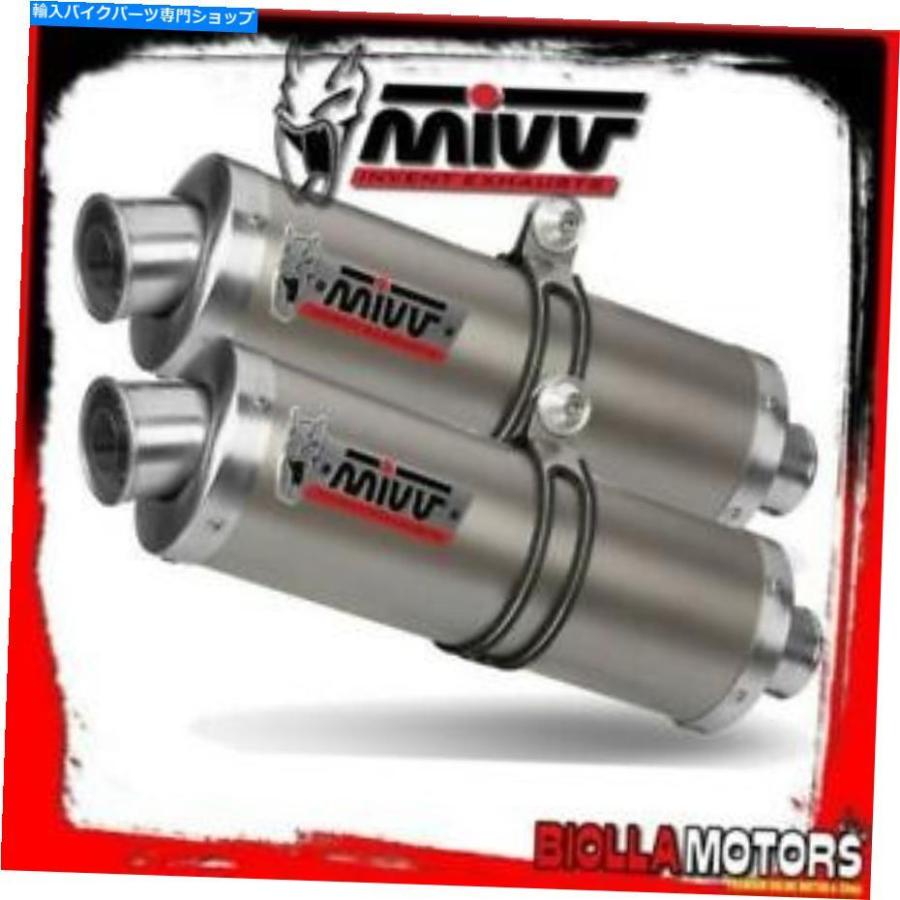 サイレンサー C.002.L4キットサイレンサーMIVV CAGIVA RAPTOR 650 2002- 650CC楕円形チタン/イノックススタン C.002.L4 KIT SILENCER MIVV CAGIVA RAP