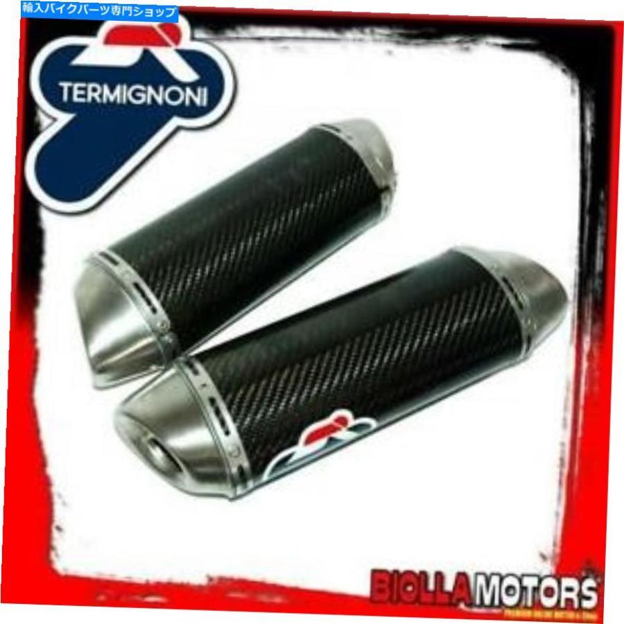 サイレンサー Y090080coキットスリップオンtermignoniヤマハR1 2010 - 楕円形のイヌックス/カーボン Y090080CO KIT SLIP-ON TERMIGNONI YAMAHA R1 201
