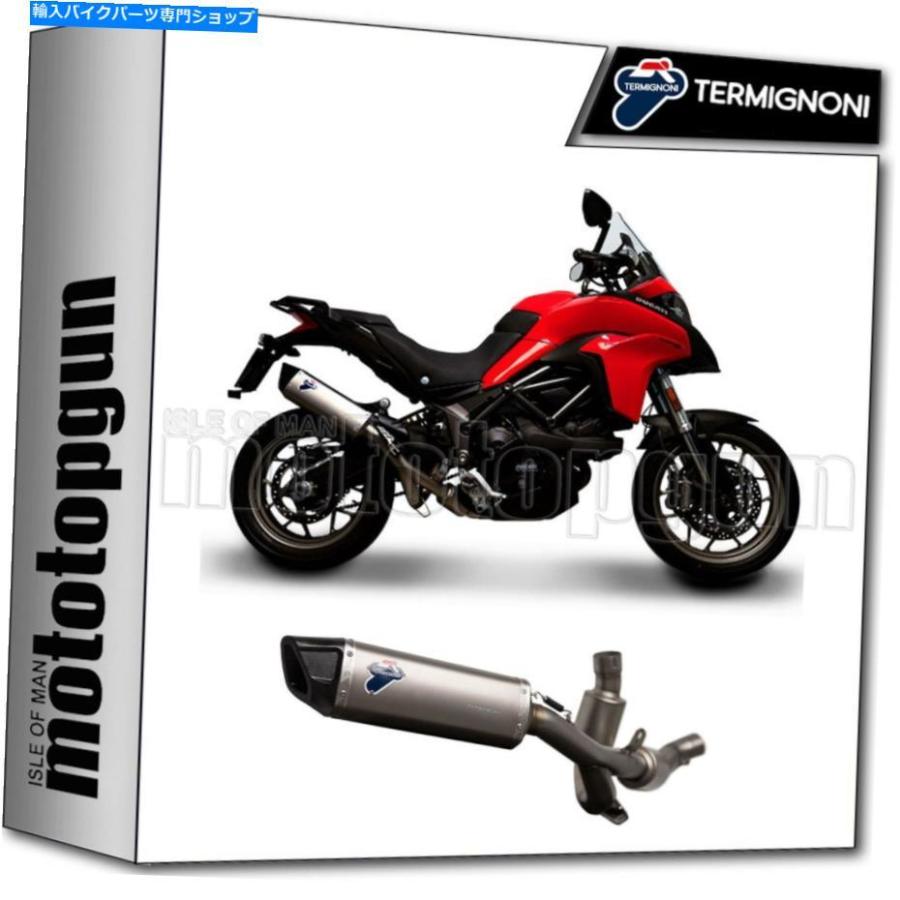 サイレンサー Termignoniの排気ガス力チタンレーシングDUCATI MULTISTRADA 950 2018 18 2018 2019 19.19 19-19 TERMIGNONI EXHAUST FORCE TITANIUM RACING スリップオンマフラー-車、バイク、自転車-バイク