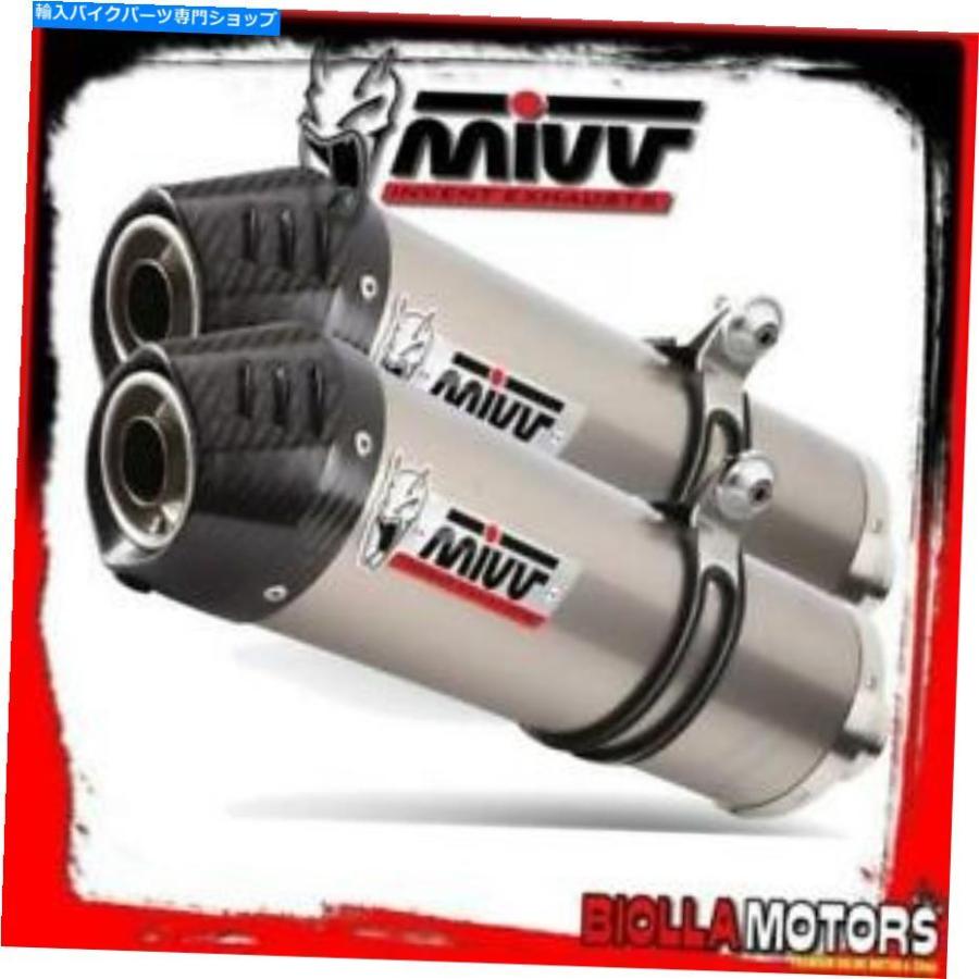 サイレンサー Y.017.L4CキットマフラーMIVVヤマハXT 660 X / R 2009- 660CC楕円形チタン/カーボンST Y.017.L4C KIT MUFFLER MIVV YAMAHA XT 660 X/R 2