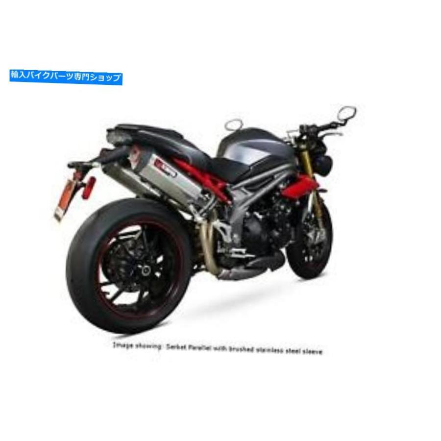 サイレンサー Triumph Speed Triple 1050 R Scorpionの排気セルケット平行2黒いセラミック... Triumph Speed Triple 1050 R Scorpion Exhaust Serket