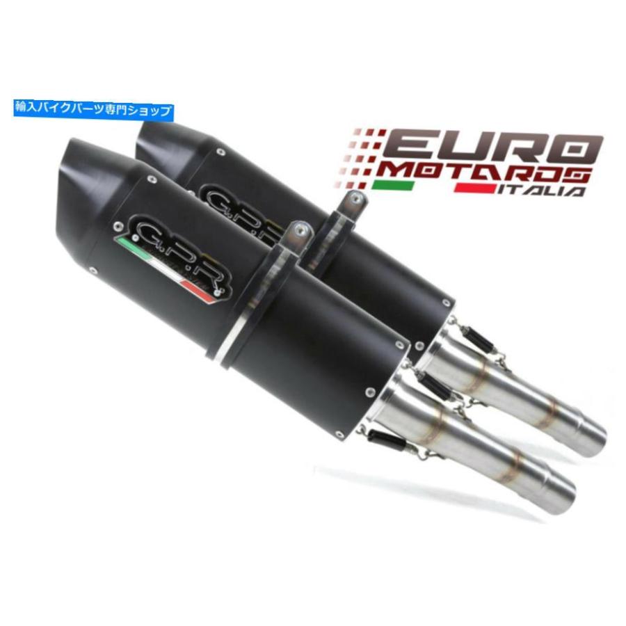 サイレンサー Aprilia DorsoDuro 750 2008-2016 GPR Furove Neroデュアルホモロジスリップ排気ガス - 一風変わったのかた書きを見せびらかす Aprilia Dorsoduro 750 バイク-車、バイク、自転車