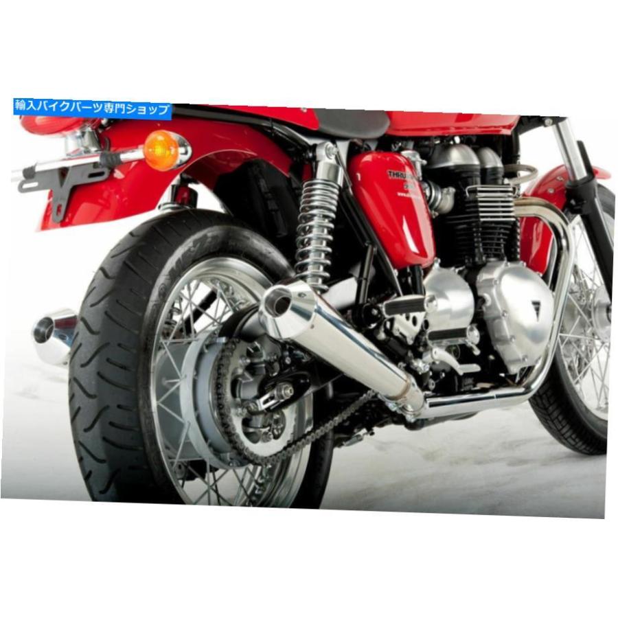 サイレンサー QD Maxcone Twin Megaphone Easuests Triumph Thruxton 1200 / R 2016-2021-一風変わったのかた書きを見せびらかす QD Maxcone Twin Megaphone Exh 車、バイク、自転車-スリップオンマフラー-マフラー