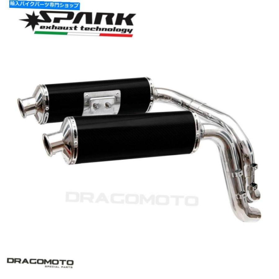 サイレンサー DUCATI MONSTER S4RS 2006 2006 2007排気ガス火花楕円面形黒いこと聞きとどける DUCATI MONSTER S4RS 2006 2007 Exhaust SPARK OVAL Black Approved バイク-マフラー