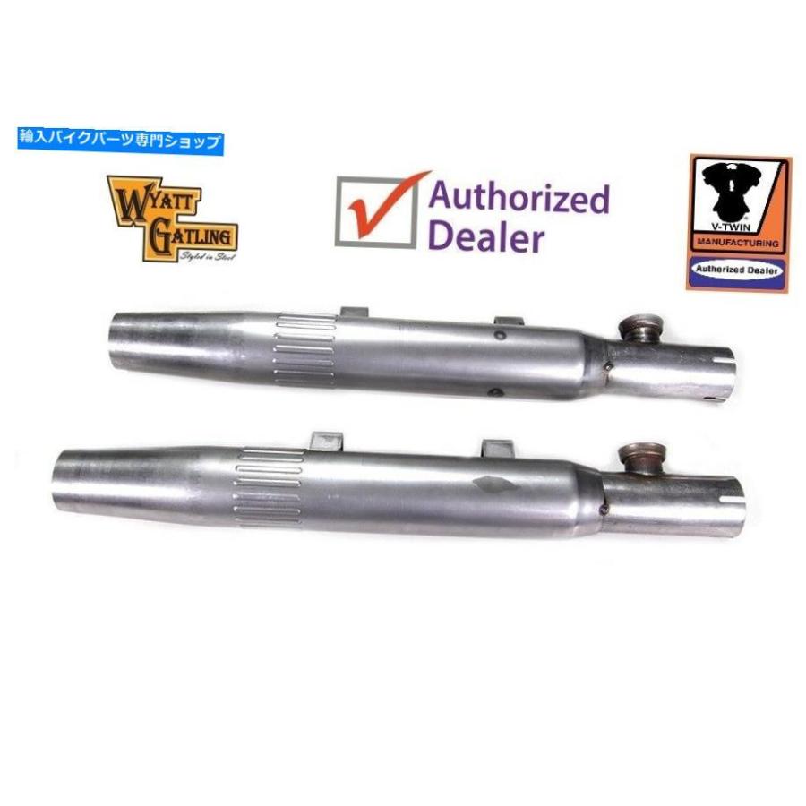 サイレンサー ワイアットガトリングスリップオンマフラーセットXL 2004-2013 Sportster 1200竓 EVO 5速力度 Wyatt Gatling Slip-On Muffler Set XL マフラー-車、バイク、自転車