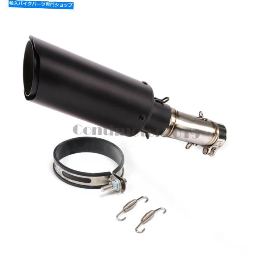 サイレンサー Ninja250 Ninja400 2017-2021 Black 9.8 \"マフラーのリンクパイプの排気スリップ Exhaust Slip on Link Pipe For Ninja250 Ninja400 201"