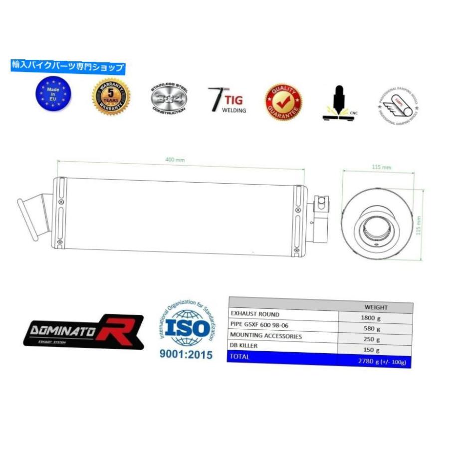 サイレンサー エースマイレッフカラーポラーラモーターラブンススGSXF 600 98-06 + DBブラーズ - オリジナルのタイトルを表示 エキゾーストサイレンサの画像