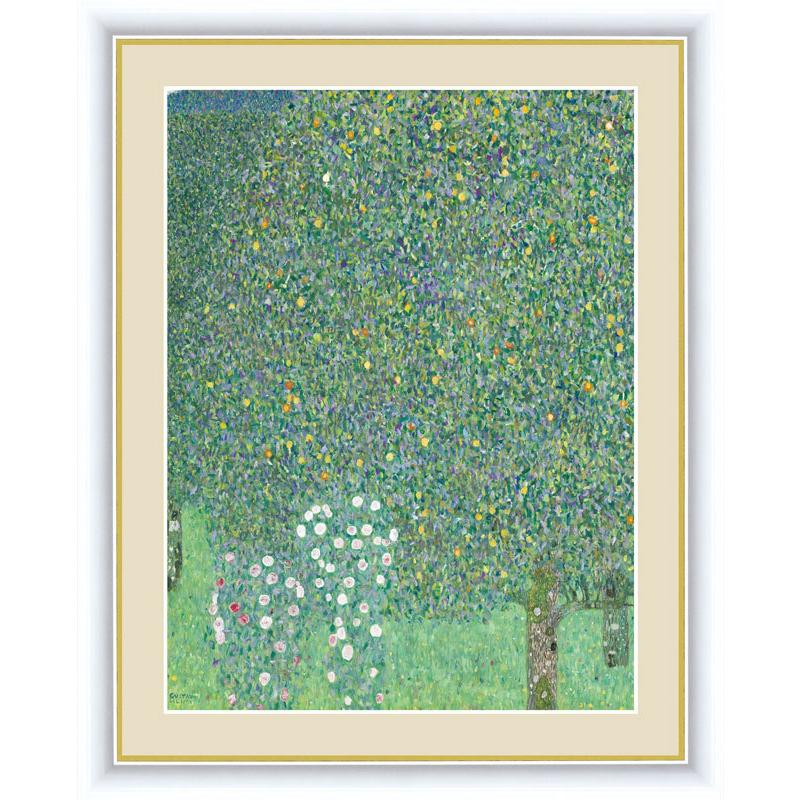 絵画 アート額絵 グスタフ・クリムト 木々の下の薔薇 42×34cm 洋画