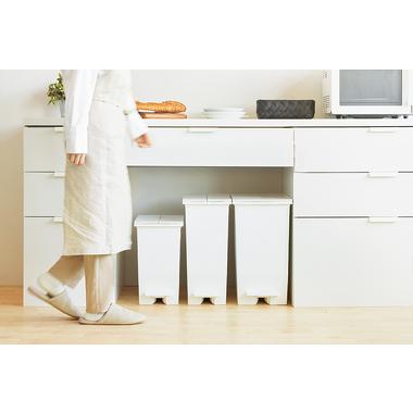 ゴミ箱 キッチン 分別 ペダルオープンツイン20 RSD-76WH ホワイト 20L ペダルダストボックス(2個入) キャスターの画像