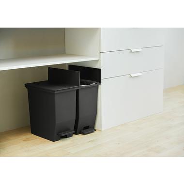 ゴミ箱 キッチン 分別 ペダルオープンツイン45 RSD-78BK ブラック 45L ペダルダストボックス(2個入) キャスターの画像