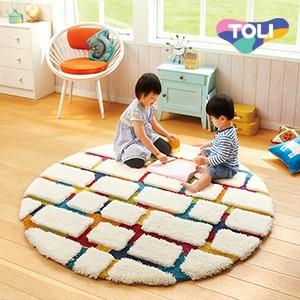 東リ（TOLI） ラグ 円形 ラグマット リビングにも一人暮らしの方にも 
