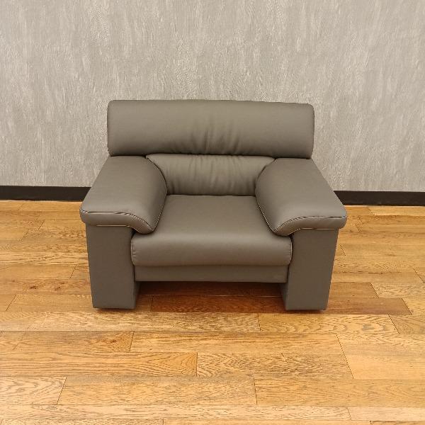 OKAMURA オカムラ 応接ソファ 1人掛け S‐78A 8378AA-P461 2021年製 グレー 応接椅子 待合椅子 ロビーチェア ミーティングチェアの画像