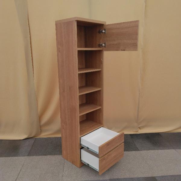直接引取OK！ 中古 右開き ブラウン 天然木調オープンキャビネット_4