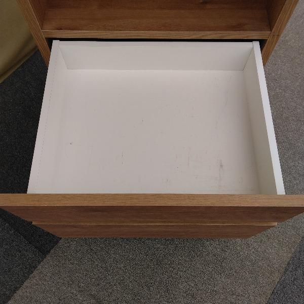 直接引取OK！ 中古 右開き ブラウン 天然木調オープンキャビネット_8