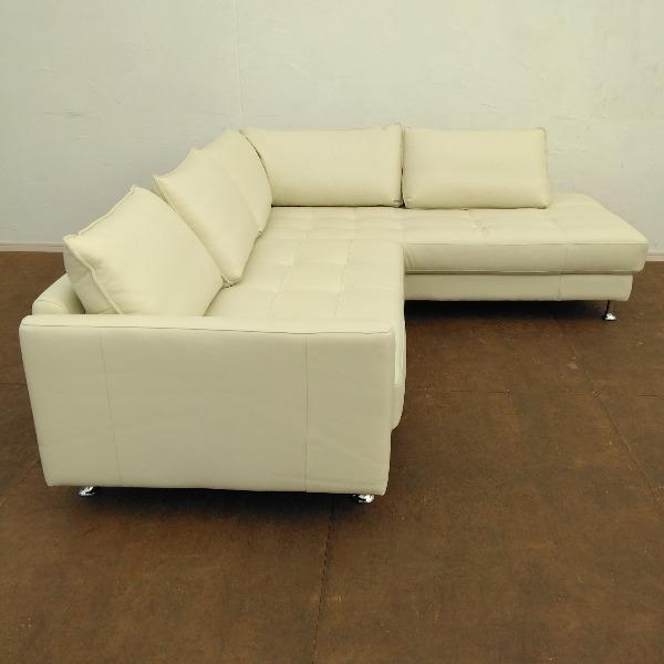 6/30まで特価!!】≪引取り限定≫ 4人掛け コーナーソファ ホワイト LX