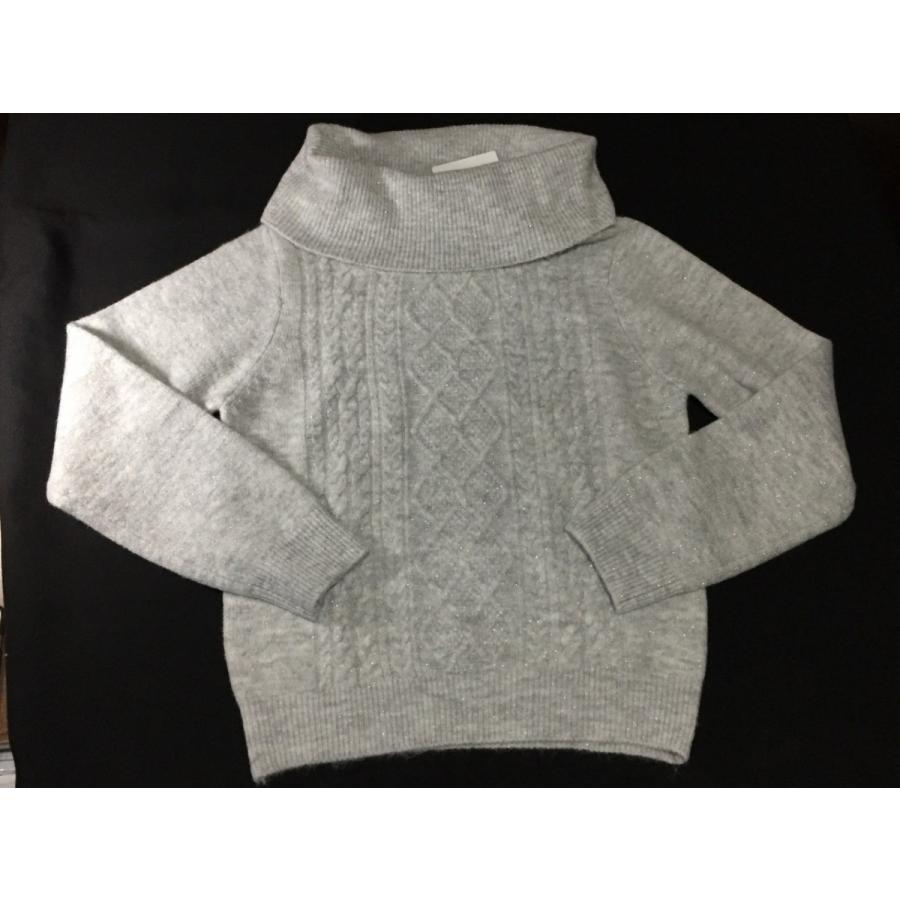 Healthy Kalen ヘルシーカレン 長袖ニット セーター レディース L グレー ラメ入り デカ タートル 未使用 Iしまむら 送料510円 リサイクルストア リセール 通販 Yahoo ショッピング