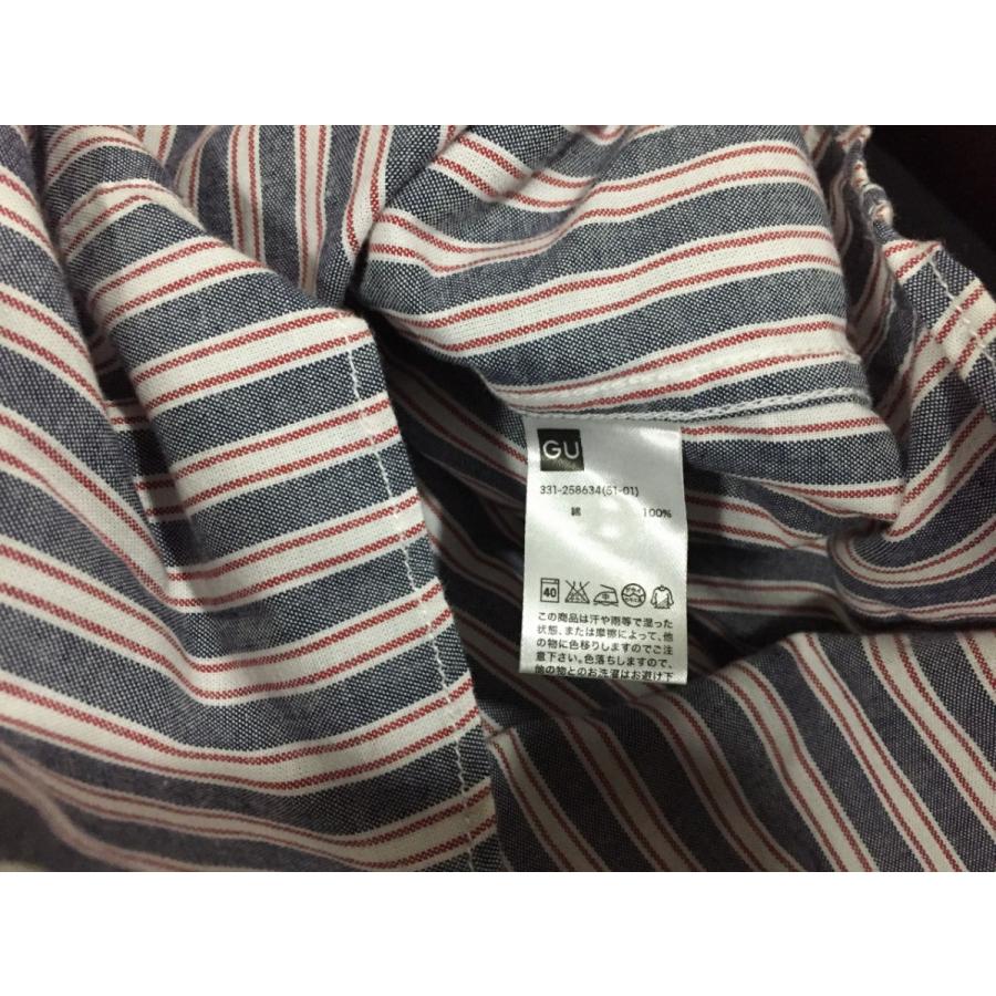 Gu ジーユー セール中 長袖シャツ メンズ L ストライプ柄 白 グレー 赤 やや美品 中古 送料198円 ロールアップ G リサイクルストア リセール 通販 Yahoo ショッピング