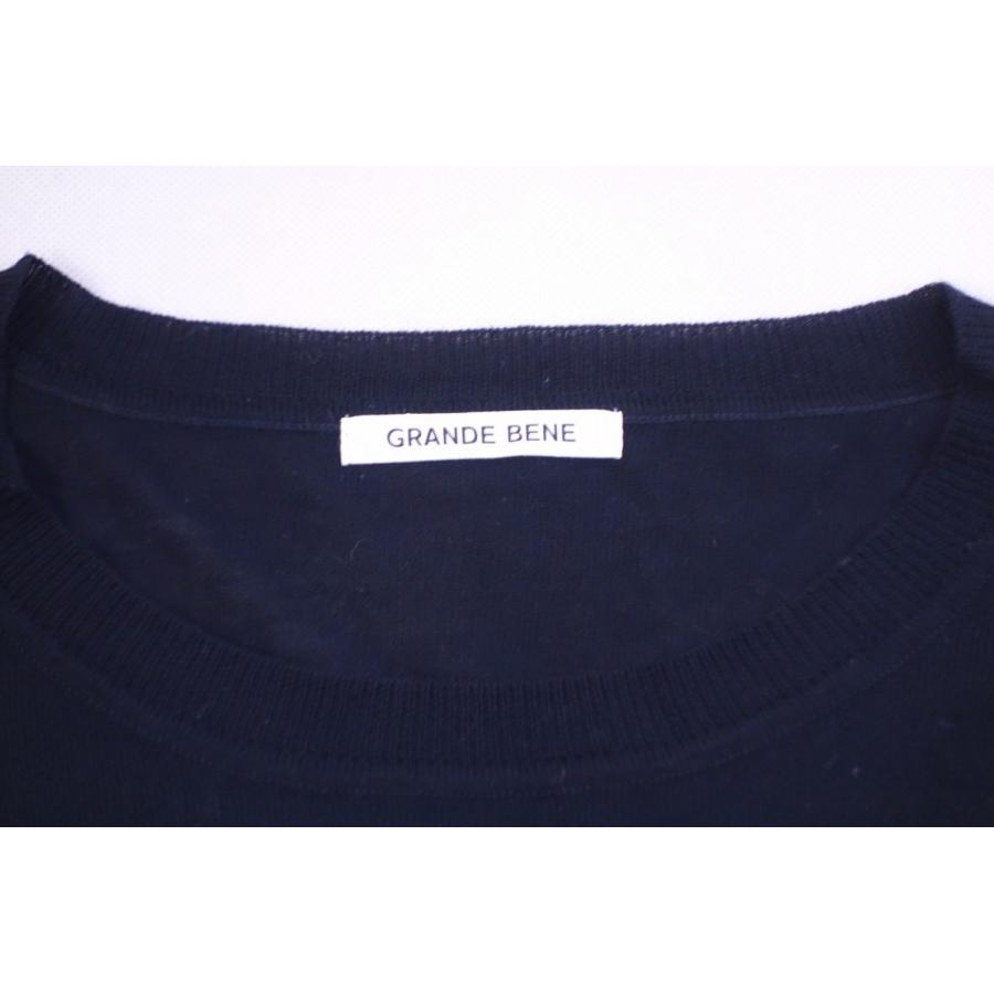 グランデベーネ 長袖ニット L Xl 黒 紺 美品 商舗 L Xl