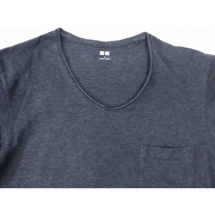 ユニクロ メンズ 半袖 Uネック Tシャツ S 紺 胸ポケットつき 中古 送料185円 リサイクルストア リセール 通販 Yahoo ショッピング