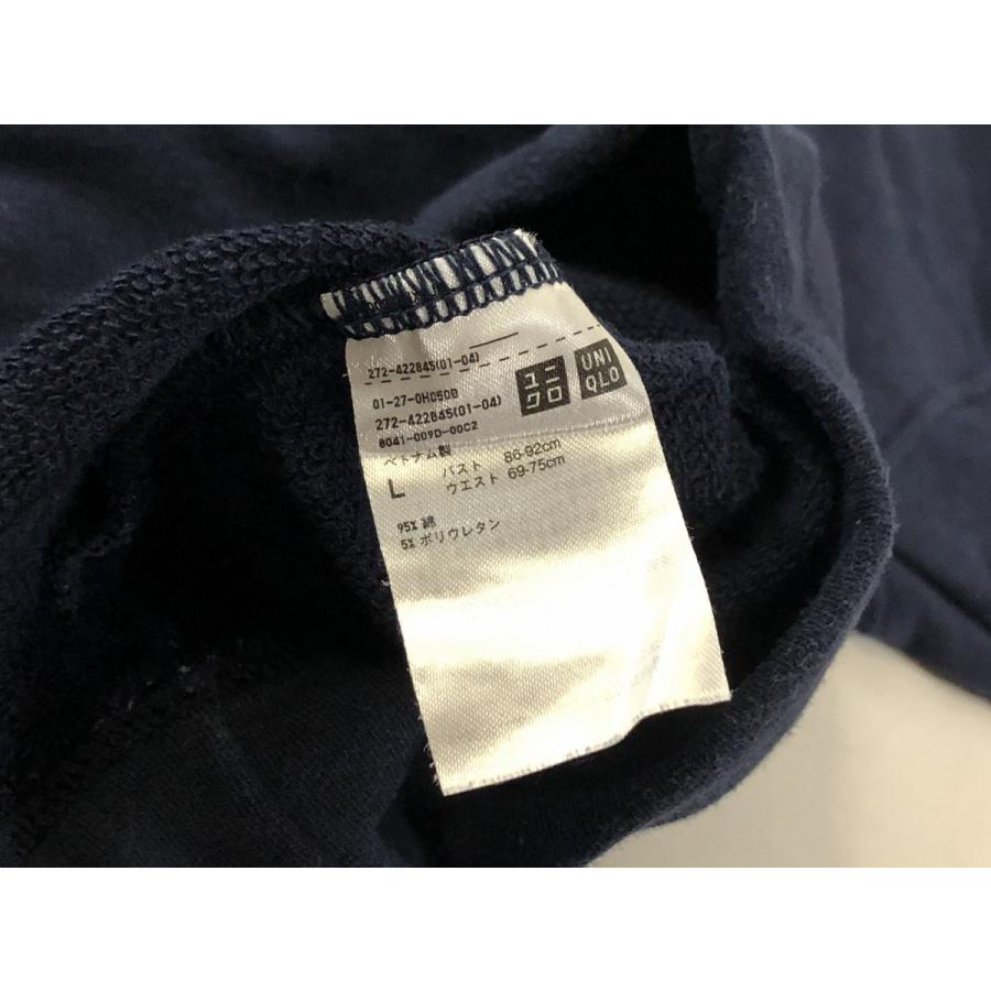 □【UNIQLO】ユニクロ/レディース☆スウェットトレーナー/紺/L《中古