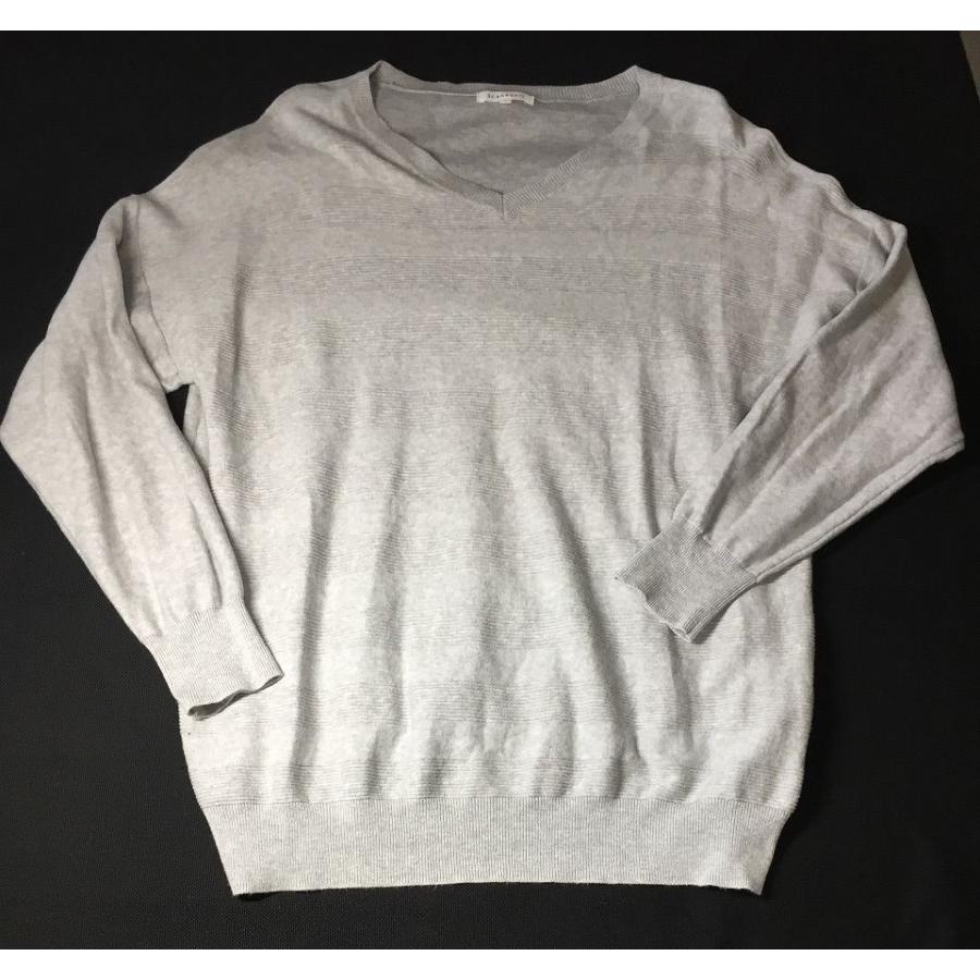 3can4on サンカンシオン 長袖ニット セーター メンズ L グレー やや美品 中古 送料185円 リサイクルストア リセール 通販 Yahoo ショッピング