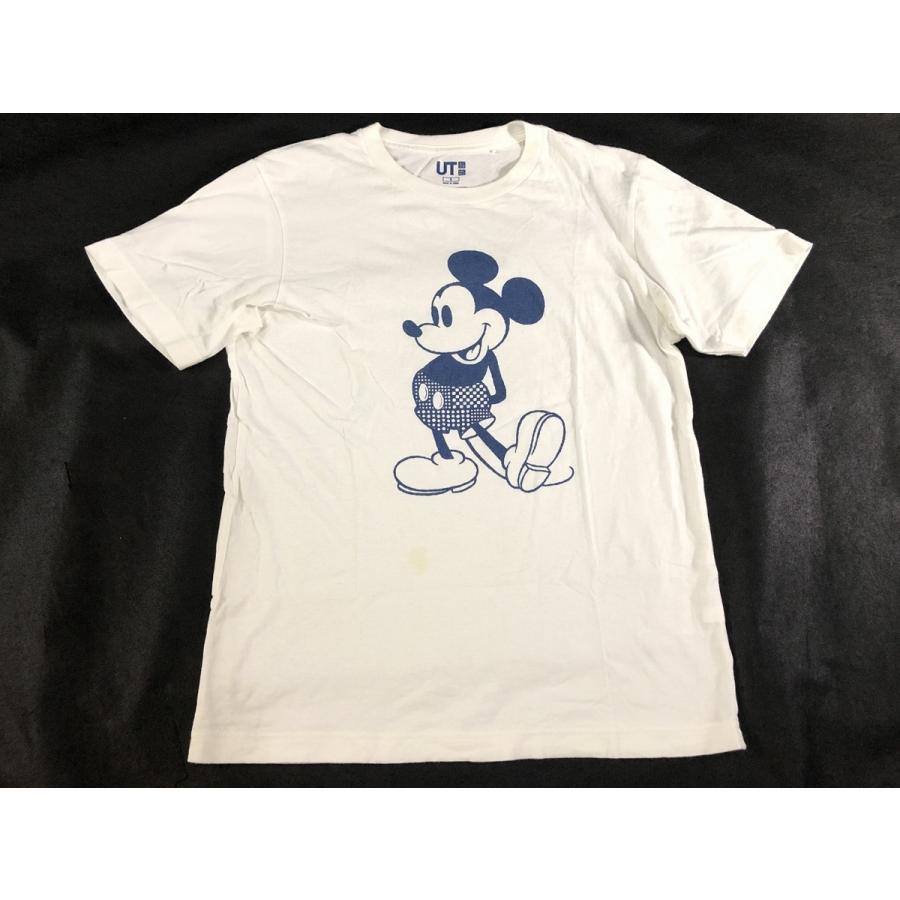 ユニクロ Disney メンズ ミッキーマウス Tシャツ 白 青 S 中古 送料185円 リサイクルストア リセール 通販 Yahoo ショッピング