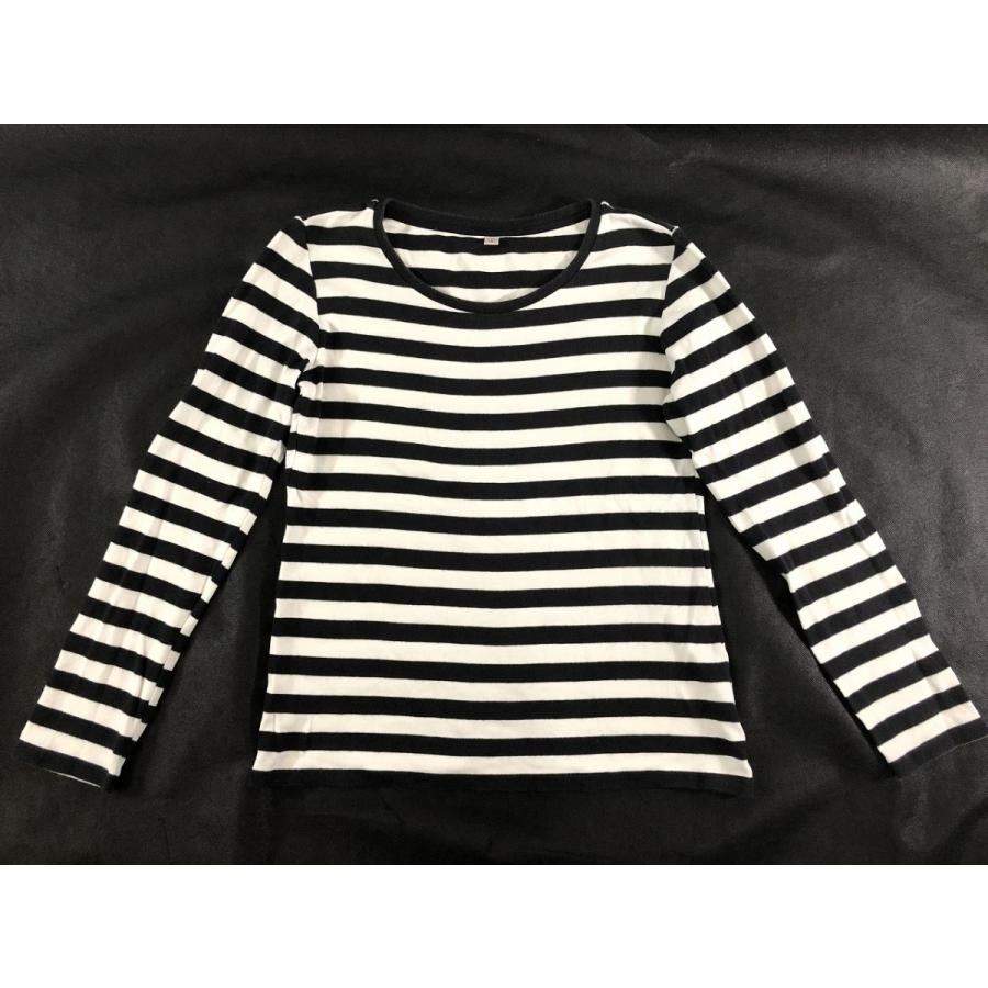 ユニクロ レディース 長袖 ボーダー柄 カットソー 白 黒 M やや美品 送料198円 リサイクルストア リセール 通販 Yahoo ショッピング