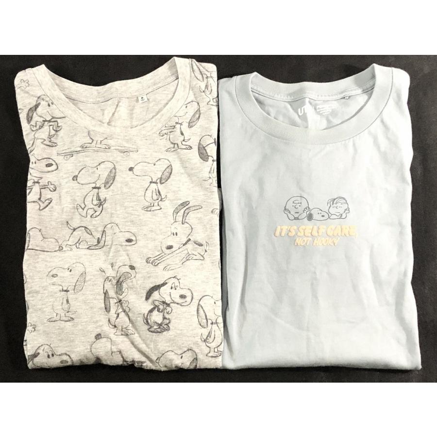 Uniqlo ユニクロ レディース スヌーピープリント 半袖tシャツ 2点セット M 青 グレー やや美品 リサイクルストア リセール 通販 Yahoo ショッピング