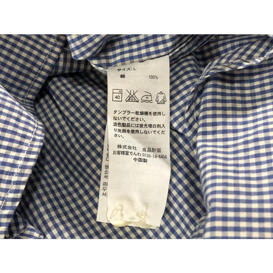 無印良品 メンズ チェック柄 半袖シャツ L 青x白 美品 リサイクルストア リセール 通販 Yahoo ショッピング