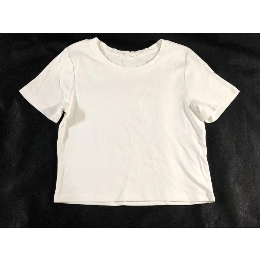 ジーユー GU レディース 半袖 無地 ショート丈