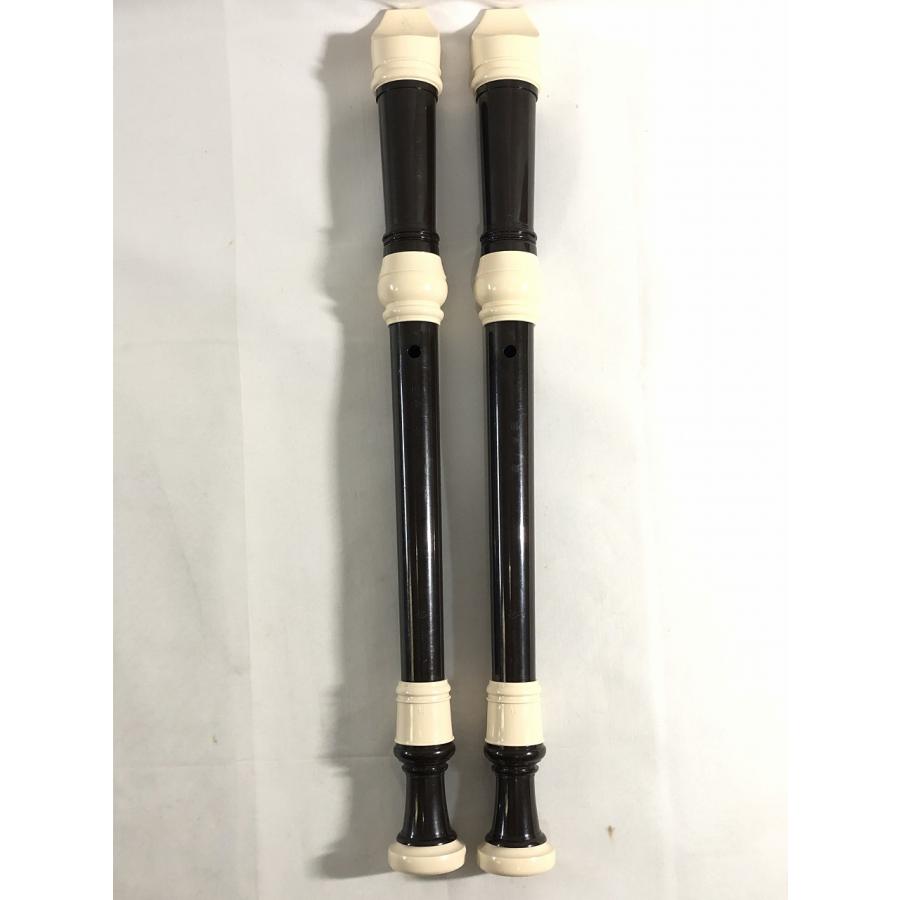 ヤマハ YAMAHA アルト リコーダー 黒 ベージュ 2点セット 中古 送料680円YRA38BII 型番 220808813