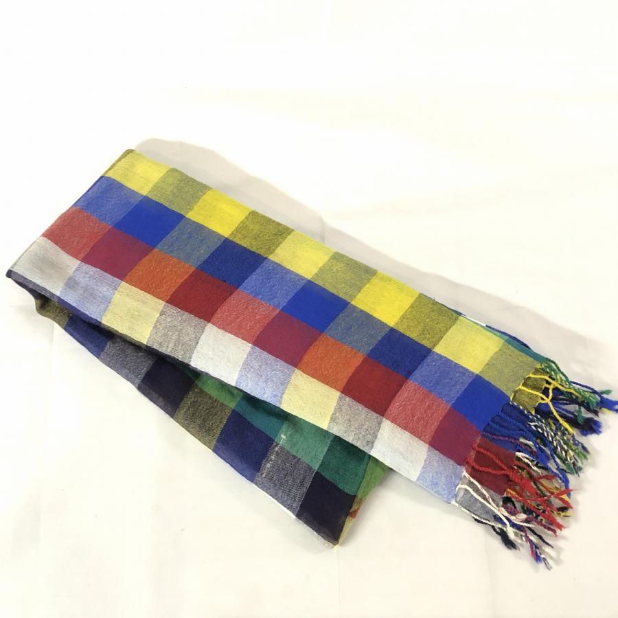 Glen Prince 男女兼用 マルチカラー フリンジ ストール 青 赤 黄 緑 白 美品 送料185円 :221216814:リサイクルストア・リセール 通販 2点セット 185番 スカーフ