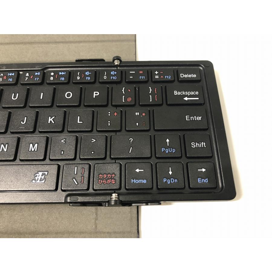 スリーイー Bluetooth3.0 キーボード 3つ折りタイプ  ケース付属 ブラック Bluetooth Keyboard NEO ネオ 3E-BKY8-BK 中古保証｜resale｜05