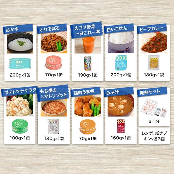 レスキューフーズ安心3日セットV 非常食 3日分 保存食 防災食