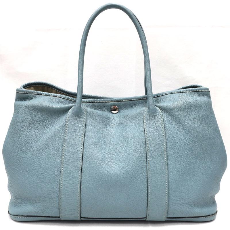 HERMES／エルメス ガーデンパーティPM ネゴンダ シエル □N刻印  