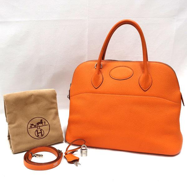 ボリード HERMES／エルメス ボリード35 トリヨンクレマンス オレンジ 