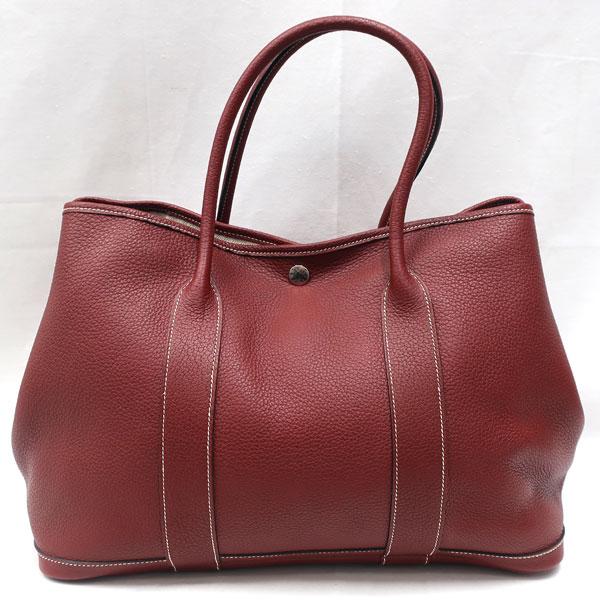 HERMES／エルメス　ガーデンパーティPM　ネゴンダ　ルージュアッシュ　□K刻印　トートバッグ　600090163