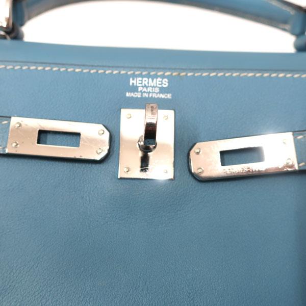 Kelly 【美品】HERMES／エルメス ケリー25 ヴォースイフト ブルー