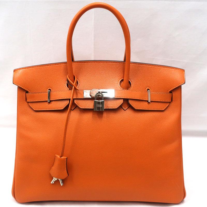 Birkin 【美品】HERMES／エルメス バーキン35 ヴォーエプソン オレンジ 