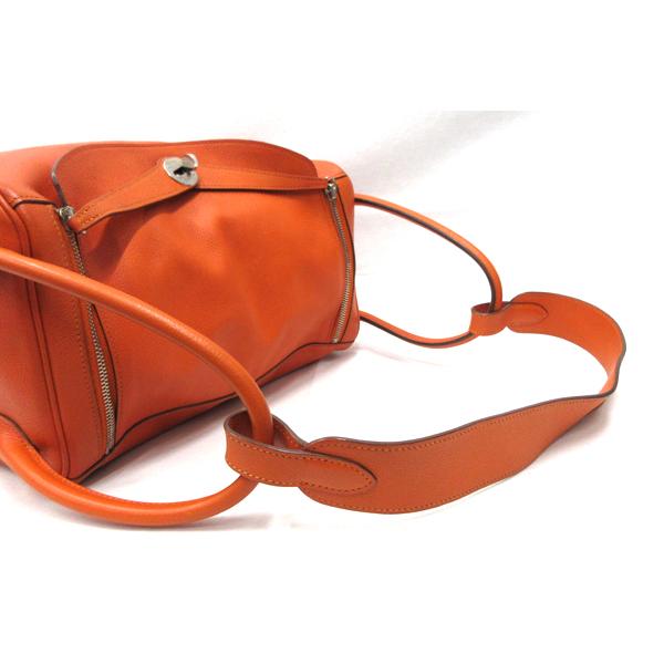 エルメス リンディ30 ショルダーバッグ ハンドバッグ オレンジ  □Q刻印 HERMES - エルメス リンディ30 ショルダーバッグ ハンドバッグ