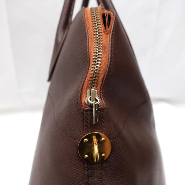 ボリード HERMES／エルメス ボリード35 クシュベル ブラウン 〇U刻印