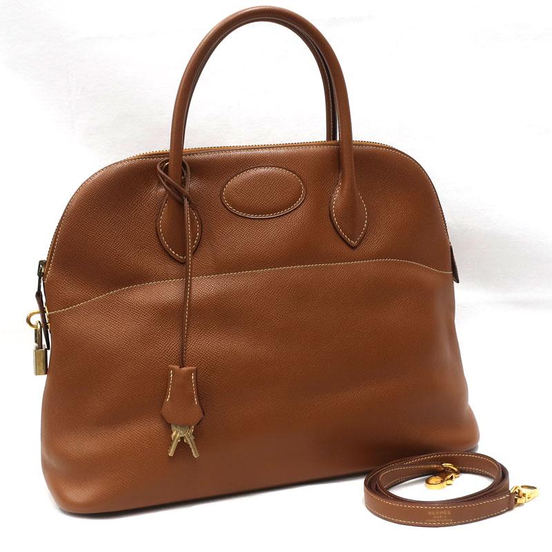 HERMES／エルメス ボリード35 ヴォーガリバー ゴールド ショルダーバッグ