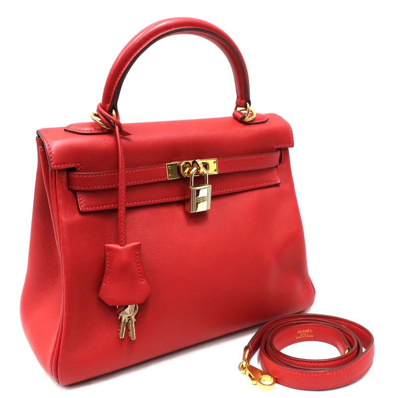 Kelly 【美品】HERMES／エルメス ケリー25 ヴォースイフト ルージュ 