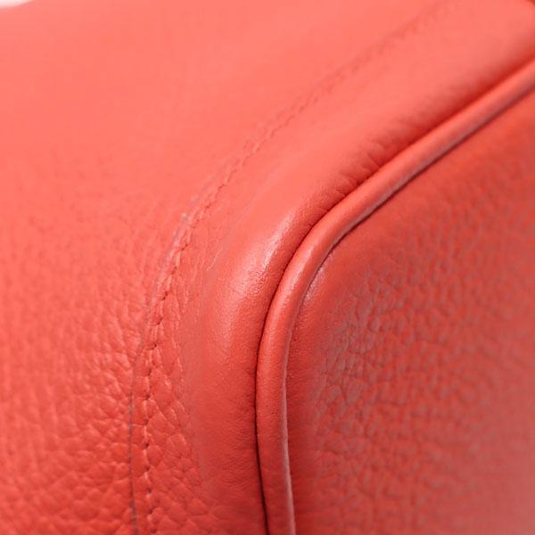 【美品】HERMES／エルメス　ガーデンパーティＰＭ　ネゴンダ　ルージュピヴォワンヌ　T刻印　トートバッグ　700050144_4