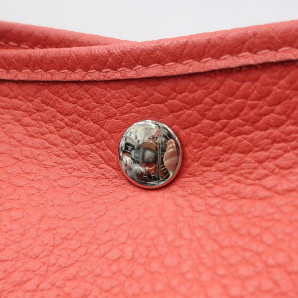 【美品】HERMES／エルメス　ガーデンパーティＰＭ　ネゴンダ　ルージュピヴォワンヌ　T刻印　トートバッグ　700050144_6