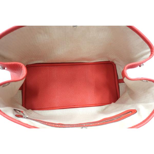 【美品】HERMES／エルメス　ガーデンパーティＰＭ　ネゴンダ　ルージュピヴォワンヌ　T刻印　トートバッグ　700050144_7