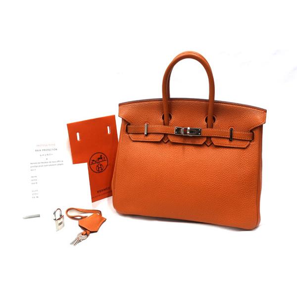 Birkin 【美品】HERMES／エルメス バーキン25 トゴ オレンジ □I刻印